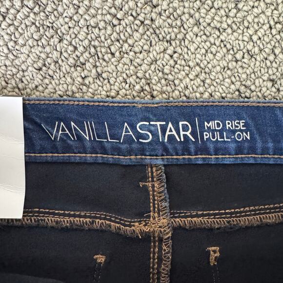 Vanilla Star Mid Rise Pull On Skinny Blue Jeans US Women's M - Picture 4 of 7